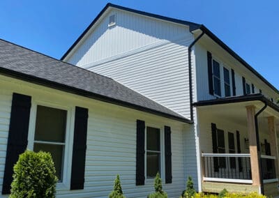 New siding side of the house view