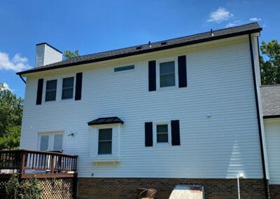 New siding back of the house view