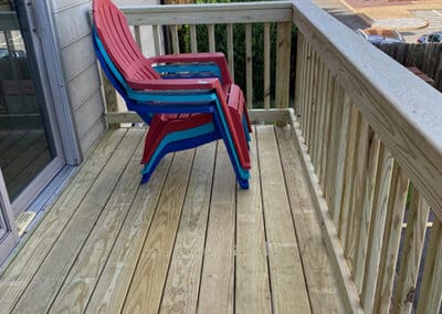 New wooden deck