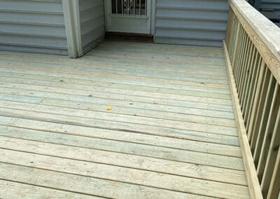 New wooden deck