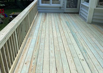 New wooden deck