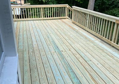 New wooden deck